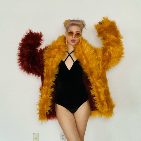 Groovy two-tone fur coat - Picture 7 of 9